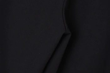 [EAM] Vysoký Pás Čierne Krátke Dlhé Skladaný Hárem Nohavice Nové Loose Fit, Nohavice Ženy Móda Príliv Jar Jeseň 2021 1DB839