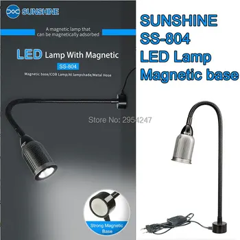 SLNIEČKO SS-804 Magnetické LED Lampa Magnet base KLASU knôt Lampy Hliníkové tienidlo Univerzálny môže Magneticky adsorbovanej
