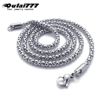 Oulai777 Kukurica reťazca náhrdelník z nehrdzavejúcej ocele mens pár náhrdelníky svetlo ženské Príslušenstvo Jednoduché choker módne šperky 2020