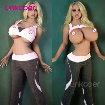 Linkooer 170cm TPE Sex Bábiky Tuku Hip Obrovské Prsia Sexy Pery Realisticky Vaginálny, Análny, Orálny Dospelých Láska Bábika Silikónové Sexuálne Hračky pre Mužov