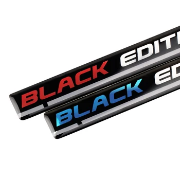 Pre BMW Kawasaki Suzuki Honda, VW Toyota, Mazda 3D Auto Styling Black Edition Znak 3D Epoxidové Živice Odznak Nálepky Odtlačkový Dekorácie