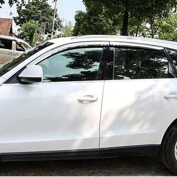 1 Nastavte Zbrusu Nový Chrome Bočné Ventilačné Slnečník Okno Clony Proti Oslneniu Dážď Stráže Lamely Pre Audi Q5