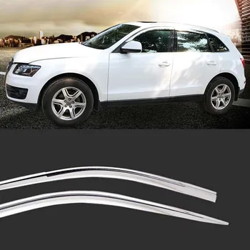 1 Nastavte Zbrusu Nový Chrome Bočné Ventilačné Slnečník Okno Clony Proti Oslneniu Dážď Stráže Lamely Pre Audi Q5