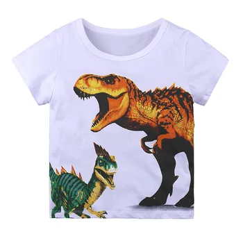 Batoľa, dieťa t-shirt bavlny, mäkké dinosaura štýl t-shirt topy pre 1-7years dieťa chlapcov Letné topy, šaty, vrchné oblečenie