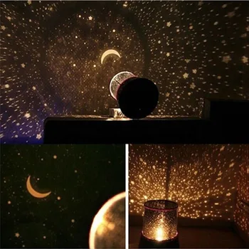 Projektor Hviezdna Obloha, Hviezdy, Mesiac Master LED Nočné Svetlo Deti detský Baby Spánku Romantický Farebné LED USB Projekčnej Lampy