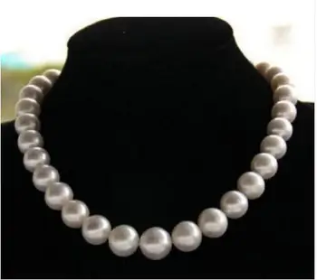 >ušľachtilý jewelr 12-14 mm prírodné tahitian south sea biela perla 45 cm náhrdelník 14k