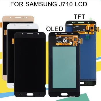 Nastaviteľné HH J710F J710 Lcd Displej Pre Samsung Galaxy J7 2016 Lcd S dotykovou Obrazovkou Digitalizátorom. Montáž J710M J710FN Displej
