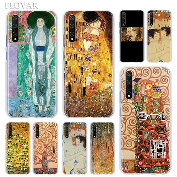 Kiss Gustav Klimt Telefón puzdro na Huawei Y5 Y6 Y7 Y9 Prime 2019 Y5p Y6p Y8s Y8p Česť 8X 9X 8A 9A 9S 9C Pevný Kryt