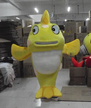 Nové Žltá Ryba, Maskot Kostým Vyhovuje Cosplay Party Hra Šaty Oblečenie Inzercia Zaujímavé Oblečenie Kreslená Postavička Oblečenie