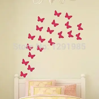 Doprava zadarmo DIY Motýľ Vymeniteľné PVC Nálepky na Stenu Domova Obtlačky zákazku domáce dekorácie Domáce dekorácie móda