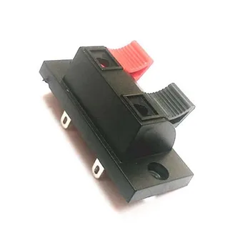 Čierna a Červená 2-Kolíkmi 2 Positons Push Typ Reproduktora Koncové Dosky