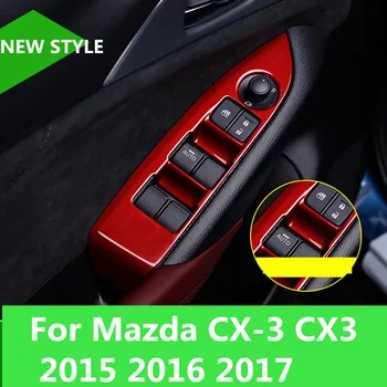 Sklo prepínač zdvíhanie povrchu patch dekorácie Interiéru ABS materiál Auto príslušenstvo Pre Mazda CX-3 CX3 2016 2017