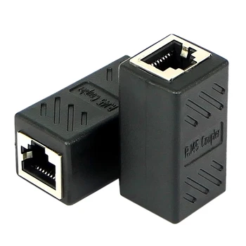 2 Pack Spojka RJ45 Ethernet Káblová Spojka LAN Konektor Inline Cat7/Cat6/Cat5e Kábel siete Ethernet Extender Adaptér Žien a Žien