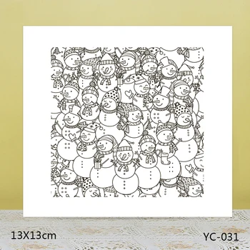 ZhuoAng Šťastný snehuliak Transparentné tesnenie / zapečatené DIY zápisník / album dekorácie karty / bezšvíkové tesnenie