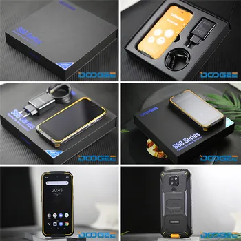 Vodotesný IP68 DOOGEE S68 Pro Robustný Telefón, Heliograf P70 Octa-Core 6GB 128GB Bezdrôtové Nabíjanie NFC 6300mAh 12V2A 5.9 palcový FHD+