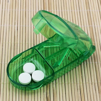 1Pcs Prenosné Tablety Fréza Splitter Rozdeliť Medicíny Skladovanie Tablet Štiepačky Rez Slicer Pilulku Prípadoch Dávkovač Pilulku Box
