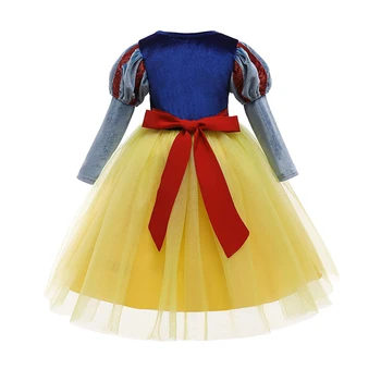 Sen Snow White Cosplay Dievčenské Šaty Letné Oka Roztomilý Elegantné Malá Princezná Šaty Narodeninovej Party Vianočný Kostým Dieťa Oblečenie