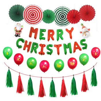 Navidad 2019 vianočné dekorácie pre domov Vianoce balón Santa Claus latexové balóny navidad decoraciones para el hogar noel