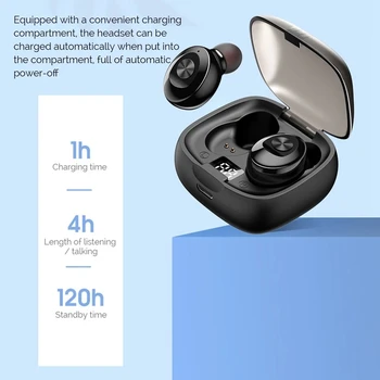 TWS Bluetooth 5.0 Bezdrôtové Slúchadlá Mini Smart In-Ear Headset s Mikrofónom Vyzdvihnúť Automatické Párovanie Slúchadlá