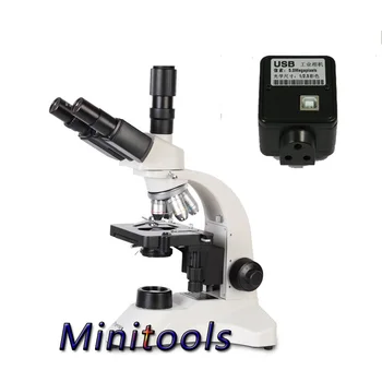40-1600X Profesionálne Trinocular Biologický Mikroskop fotoaparát Lekárske mikroskop s 5.0 MP USB výstup priemyselné kamery