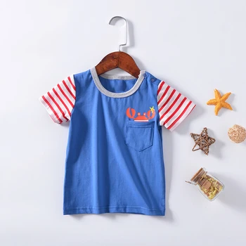 Prúžok T-Košele Pre Chlapcov, Oblečenie Bavlna Dieťa Deti T-Shirts Letné Topy Tee Cartoon Príležitostné Tlače Deti Oblečenie