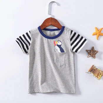 Prúžok T-Košele Pre Chlapcov, Oblečenie Bavlna Dieťa Deti T-Shirts Letné Topy Tee Cartoon Príležitostné Tlače Deti Oblečenie