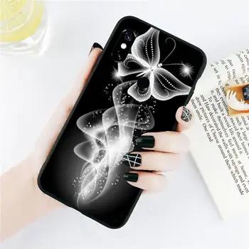 Motýľ Jednoduché estetika Umenia black Telefón puzdro Pre Xiao Redmi poznámka 4 4X 8T 9 9s 10 K30 K20 cc9 9t pro lite max