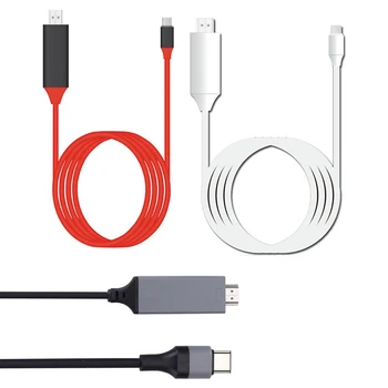 2M Typ-C Male USB C HDMI Kabíny pre HDTV, HDMI Samec Kábel pre MacBook Samsung Galaxy S9/S8/Poznámka 9USB-C Adaptér HDMI