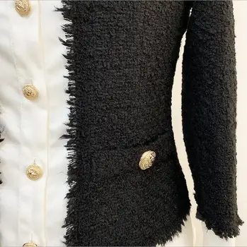 2019 nové dámske sako vlnené šitie módne bežné bunda, Sako Bunda Office Lady Práca Business Jednotné