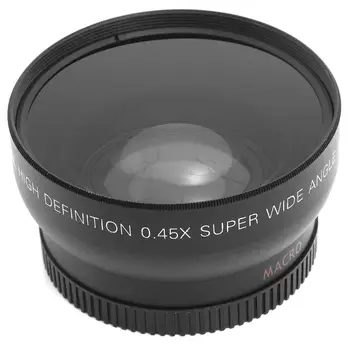 0.45 x 52mm Super širokouhlý Makro Objektív Nikon 18-55mm 55-200 mm 50 mm