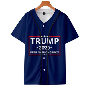 Trump 2020 Udržať v Amerike Skvelé pre Prezidenta USA 3D Tlač Krátky Rukáv Baseball Tričko Ženy Muži Ulice, Hip Hop Baseball Jednotné