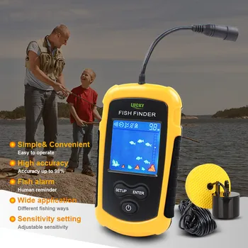 FFC1108-1 Hot Predaj Alarm 100M Prenosné Sonar LCD Ryby Nálezcovi Rybárske lure Echo Zdravšie Rybárske Vyhľadávanie