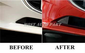 Carbon Fiber Predný Nárazník Ťažného Háku Otvor Spp Výbava Kryt Pre Mazda 3-2016 Auto príslušenstvo interiéru Auto dekorácie