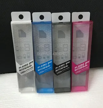 Móda Blister PVC Plastu Retail Balenie Box/Balík Pre iphone káble micro usb kábel usb nabíjačka line 1000pcs/Veľa! DHL zadarmo