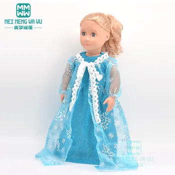 Bábika Oblečenie pre 18-Palcové Ameriky a 43 cm New born bábiku Ľadová Princezná šaty Cartoon šaty