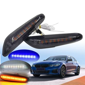 2 ks Auto LED, Bočné Obrysové Svetlá Repeater Zapnite Indikátor Signálu Lampa pre BMW E90 E91 E92 E93 E60 E87 E82 E46