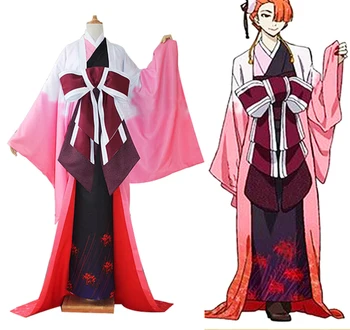 Anime Bungo Túlavých Psov obrázok Ozaki Koyo Higannbana Kimono Cosplay Kostým na Mieru šité parochne šaty, obleky Halloween Vlásenky