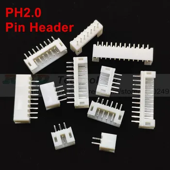 50pcs/veľa PH2.0-2 - 12P PH2.0 2 mm PIN hlavičky konektor 2,0 mm 2 - 12 pin pindriveru doprava zadarmo