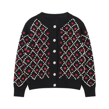 Cardigan sveter 2020 nový pletený sveter sveter tlačidlo módy príležitostné voľné voľné tenký sveter dlhé rukávy okrúhle krčný top