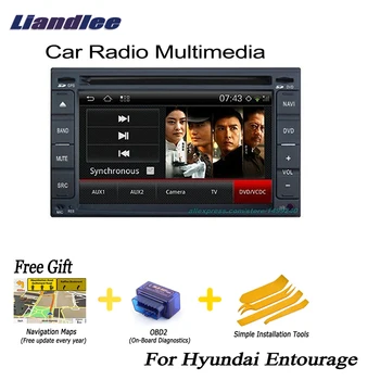 Liandlee 2 Din Auto, Android GPS Navigácia Mapy Navi Pre Hyundai Sprievod 2006~2009 Rádio, CD prehrávač DVD Prehrávač Audio-Video, Stereo OBD2