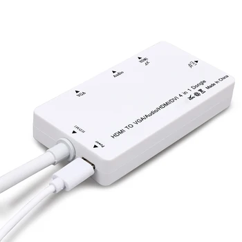 HDMI / VGA DVI HDMI Adaptér 3-v-1 Multifunkčné USB Audio Prevodník pre Počítač PC Projektor SP99