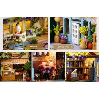 Drevené 3D HOBBY Ručné Box Divadlo, domček pre bábiky Miniatúrne Box Roztomilý Mini Doll House Montáž Súpravy Darček Hračky