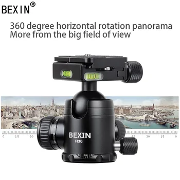 Bexin DSLR Fotoaparát Loptu Hlavou Svorka 360 Stupňové Otáčanie Panorama Fotoaparát závit pre Statív S rýchloupínacou Doska pre Fotoaparát Streľba