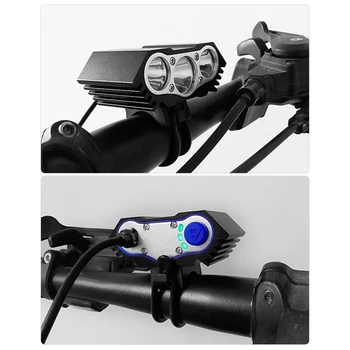 Požičovňa 3000lm 3 x T6 LED Svetlomet Vonkajšie Jaskyniarstva na Koni Svietidlo na Bicykel Predné Svetlometu Cyklistické Svetlo