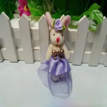 10 Ks Mini Spoločné Králik Oblečenie pre Bábiku Svadobné Šaty Súd Bunny Detská Hračka Dovolenku Darčekové Kytice urob si sám