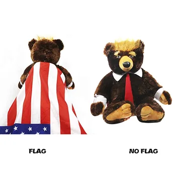 Plyšové zvieratko 65 cm Donald Trump Medveď Plyšové Hračky Pohode USA Prezident Medveď s/bez Vlajky Roztomilý Zvierat Medveď Bábiky NSV775
