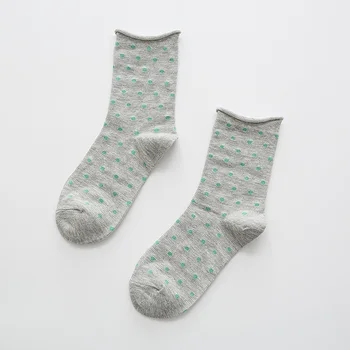 Predaj 1Pair Pohodlné Harajuku Bežné Zimné Ženy Ponožka Nastaviteľné Malá Bodka, Mäkké Teplé Zábavné Elastické Polovice Trubice Dievčatá Ponožky