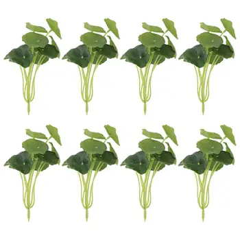8PCS Simulované Zelené Rastliny, Dekorácie Realisticky Zelená Rastlina Ornament Emulované Lotus Leaf Výzdoba Pre Koľaji Kaviareň Domov