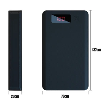 A6 LCD Displej DIY 6x18650 Batérie Prípade Power Bank Shell Prenosný Externý Box Bez Batérie Powerbank Protector