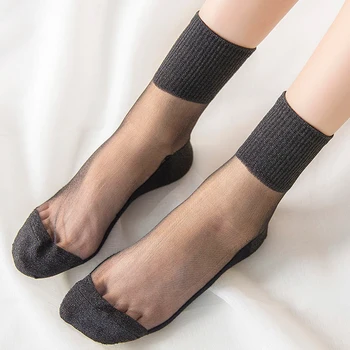 8 Farby Lesklé Ponožky, Sieťované Pančuchy Tenké Ženy Lete Kórejský Paletu Farieb Krištáľový Lesk Ponožky Lady Transparentné Oka